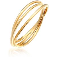 Elli Premium Fingerring Wickelring Trio Basic 375 Gelbgold von Elli Premium