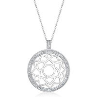 Elli Premium Kette mit Anhänger Chakra ristalle 925 Sterling Silber, Chakra von Elli Premium