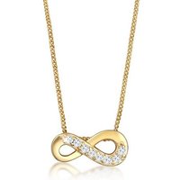 Elli Premium Kette mit Anhänger Infinity Unendlich Liebe Topas 585 Gelbgold, Infinity von Elli Premium