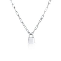 Elli Premium Kette mit Anhänger Schloss Liebe Gliederkette Unisex 925er Silber, Schloss von Elli Premium