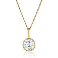 Elli Premium Kette mit Anhänger Solitär Zirkonia 585 Gelbgold von Elli Premium