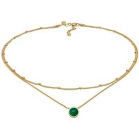 Elli Premium Ketten-Set Choker Layer Achat Kugelkette 925 Silber, Kugel von Elli Premium