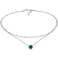 Elli Premium Ketten-Set Choker Layer Achat Kugelkette 925 Silber, Kugel von Elli Premium