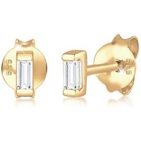 Elli Premium Paar Ohrstecker Minimal Geo Topas Edelstein Zart 585 Gelbgold von Elli Premium