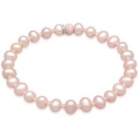 Elli Premium Perlenarmband Süßwassserzucht Perlen Glas Beads Rose 925 Silber, Kugel von Elli Premium