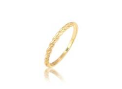 Fingerring ELLI PREMIUM "Basic Geo Twisted Gedreht Bandring 585 Gelbgold" Fingerringe Gr. 54 mm, ohne Stein, Gelbgold 585, 1.5 mm, goldfarben (gold) Damen Fingerringe von Elli Premium