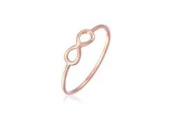 Fingerring ELLI PREMIUM "Infinity Unendlichkeit Symbol Zeichen 750 Roségold" Fingerringe Gr. 52 mm, ohne Stein, Roségold 750, 1 mm, rosegold Damen Fingerringe von Elli Premium