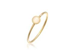 Fingerring ELLI PREMIUM "Solitär Rosa Quarz Edelstein 375 Gelbgold" Fingerringe Gr. 54 mm, mit Steinen, Gelbgold 375, 1 mm, rosa (rosa, rosa) Damen Fingerringe von Elli Premium