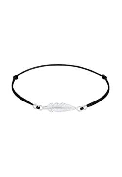 Elli Armband Damen Feder Symbol mit Nylon in 925 Sterling Silber von Elli