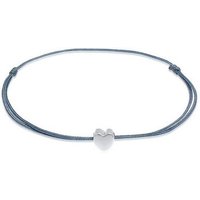 Elli Armband Herz Liebe Textil Romantik 925 Silber, Herz von Elli