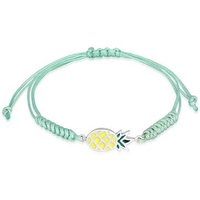 Elli Armband Kinder Ananas Bunt Nylon verstellbar 925 Silber, Ananas von Elli