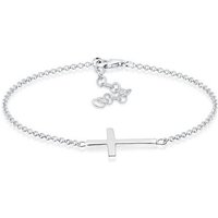 Elli Armband Kreuz Horizontal Schlicht 925 Silber von Elli