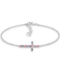 Elli Armband Kreuz Multi-Color Kristalle 925 Silber von Elli