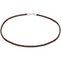 Elli Choker Choker Velour Leder Braun 925 Silber von Elli