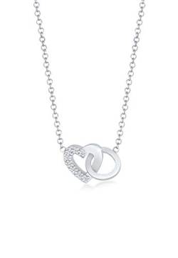 Elli DIAMONDS Halskette Pendentif coeur dame amour avec diamant (0,04 ct.) en argent sterling 925 von Elli