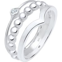 Elli Fingerring Elli Damen-Damenring 925er Silber 1 Kristall, Kristall von Elli