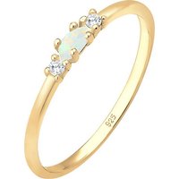 Elli Fingerring Elli Damen-Damenring 925er Silber 1 Opal, Zirkonia von Elli