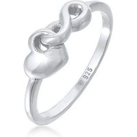 Elli Fingerring Herz Infinity Ring Liebe 925 Silber, Herz von Elli