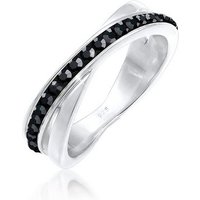 Elli Fingerring Wickelring Zart Kristalle 925 Silber von Elli