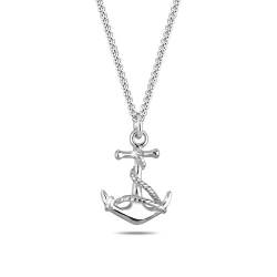 Elli Halskette Damen Anker Anhänger Maritim Sommer Trend in 925 Sterling Silber von Elli