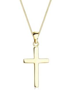 Elli Halskette Damen Kreuz Anhänger Klassisch aus 375 Gelbgold von Elli