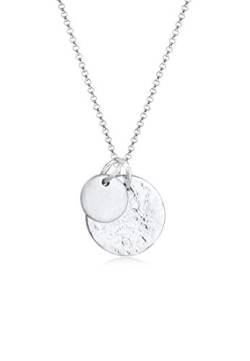 Elli Halskette Damen Plättchen Geo Organic Look in 925 Sterling Silber von Elli