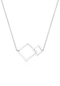 Elli Halskette Damen Viereck Geo Quadrat Basic in 925 Sterling Silber von Elli