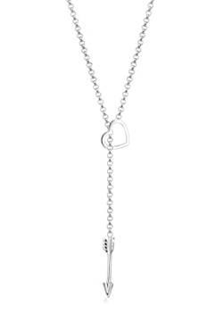 Elli Halskette Damen Y-kette Herz Liebe Pfeil Amor in 925 Sterling Silber von Elli