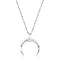 Elli Kette mit Anhänger Kette Anhänger Halbmond Fein 925 Silber, Astro von Elli