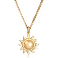 Elli Kette mit Anhänger Sonne Strahlend 925 Silber, Sonne von Elli