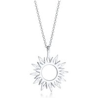 Elli Kette mit Anhänger Sonne Sun Strahlen Astro Symbol 925 Silber, Sonne von Elli