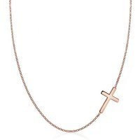 Elli Kette mit Anhänger mit Kreuz Schlicht 925 Sterling Silber, Kreuz von Elli