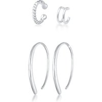 Elli Ohrring-Set Basic Set Creolen Earcuff Blogger Trend 925 Silber von Elli