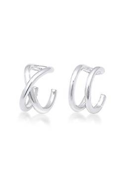 Elli Ohrringe Damen Earcuff Set Geo Basic Minimal in 925 Sterling Silber von Elli