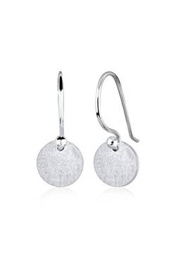 Elli Ohrringe Damen Ohrhänger Geo Plättchen Minimal Trend Matt in 925 Sterling Silber von Elli
