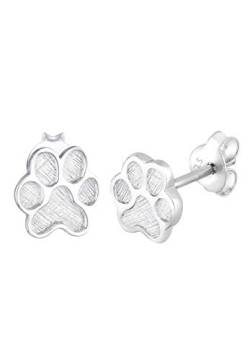 Elli Ohrringe Damen Ohrstecker Pfoten Abdruck Hund Katze in 925 Sterling Silber von Elli