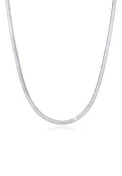 Elli PREMIUM Halskette Damen Schlangenkette Flach Elegant Fischgräte Trend Blogger in 925 Sterling Silber von Elli