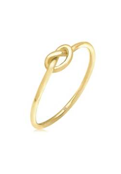 Elli PREMIUM Ring Damen Knoten Geo Minimal in 375 Gelbgold von Elli