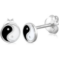 Elli Paar Ohrstecker Yin Yang 925 Sterling Silber, Yin und Yang von Elli