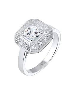 Elli Premium Ring Damen Verlobung Glamour Topas in 925 Sterling Silber von Elli