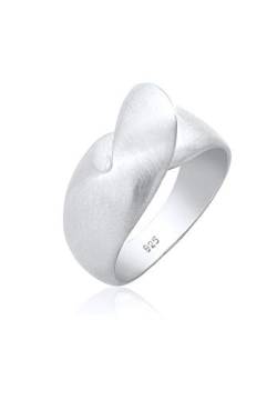 Elli Ring Bandring Wellen Organic Geo Matt Knoten 925 Silber von Elli