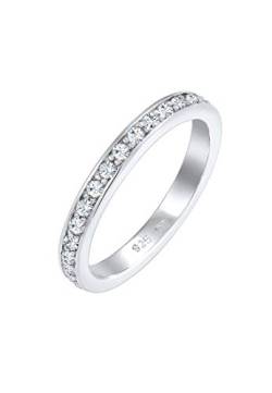 Elli Ring Damen Band Memoire mit Kristallen in 925 Sterling Silber von Elli