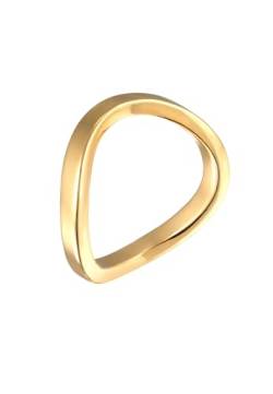 Elli Ring Damen Stapel Basic Welle Filigran Goldfarben von Elli