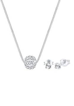 Elli Schmuckset Collier Kugel Kristalle 925 Silber von Elli