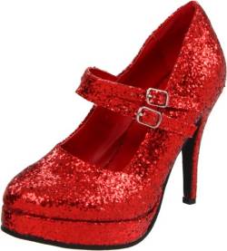 Ellie Shoes Damen 421-Jane-G Maryjane Pump, Rot Glitter, 39 EU von Ellie Shoes