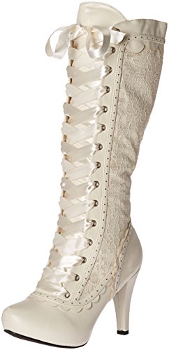 Ellie Shoes Women's 414-Mary Boot, White, 7 M US von Ellie Shoes