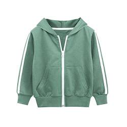 Elonglin Kinder Strickjacke für Jungen Basic Cardigan Übergangsjacke Hoodie Sweatershirt Grün C DE 110(Asien 120) von Elonglin