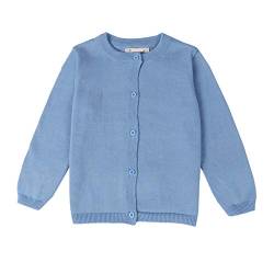 Elonglin Kinder Strickjacke für Mädchen Jungen Basic Cardigan Übergangsjacke Warm Aquablau 6 Jahre von Elonglin