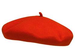 Elosegui Baskenmütze 12" Merino wasserdicht Schweißband aus Leder - Rot (44) - 56 cm von Elosegui