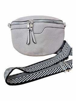 Elrozo Damentasche Umhängetasche Crossbody Bag Damen Handtasche Schultertasche Cross Body Kunstleder 02 (Grau Tasche) von Elrozo